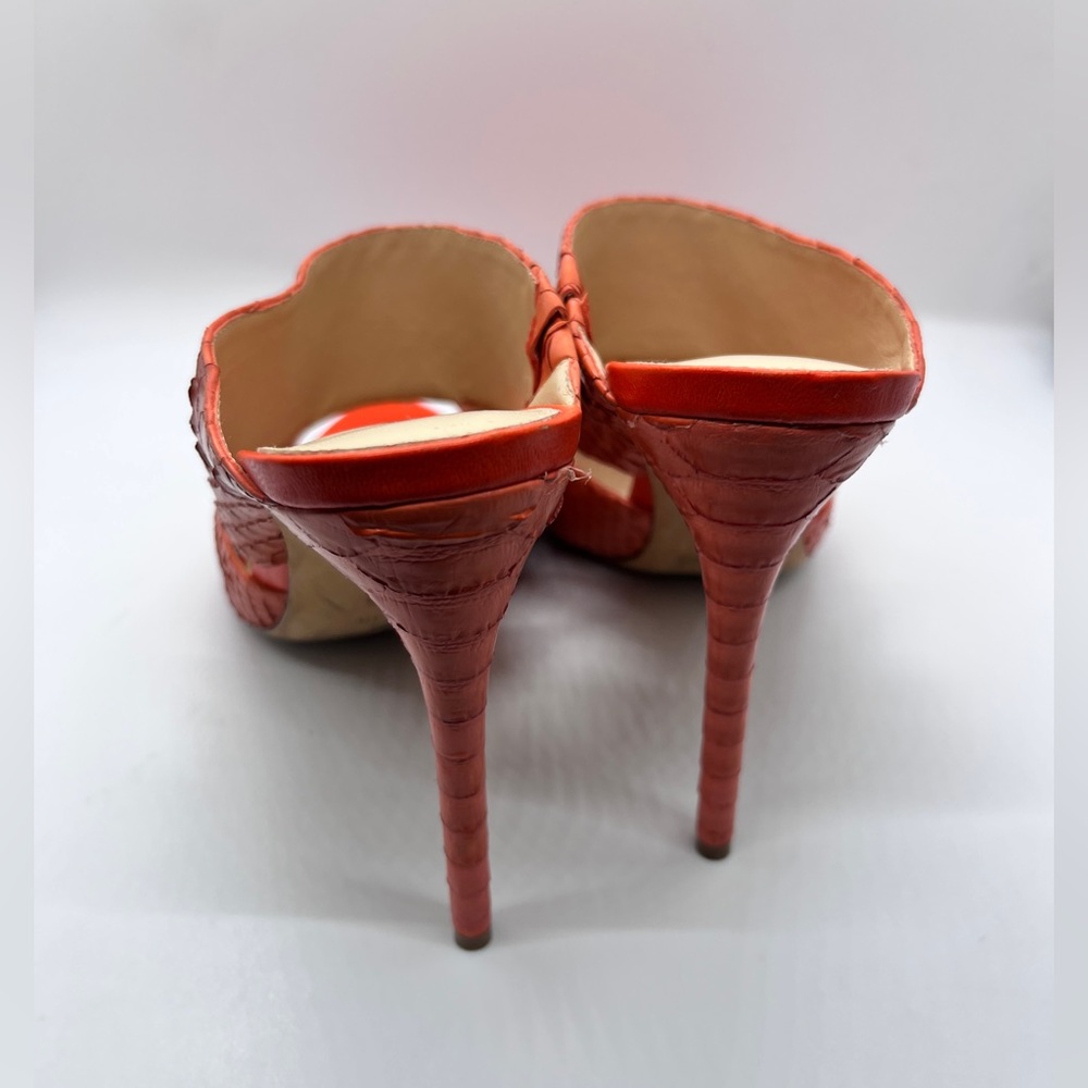 Alexandre Birman Heeled Snakeskin Mules, Sz 40/US9 - Picture 2 of 9